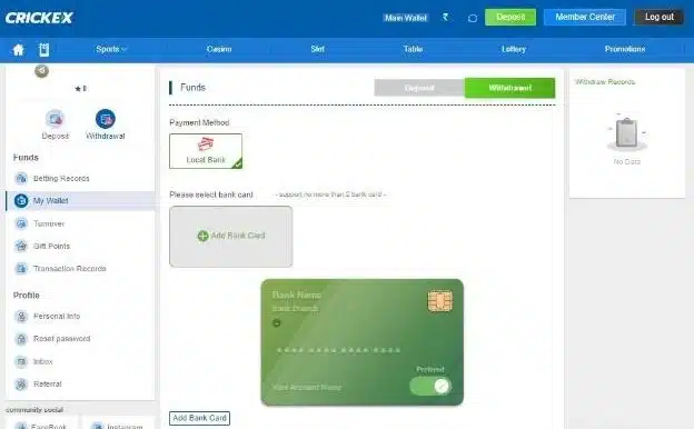 Step-by-Step Guide to Deposit and Withdrawal at Crickex